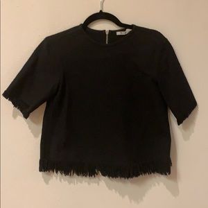 T by Alexander Wang frayed short sleeve top xs